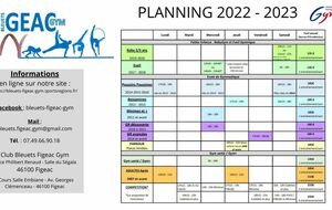Planning 2022 - 2023