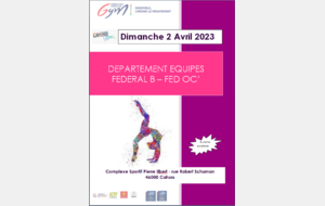 Compétition départementale Equipe Fédérale Occitanie et B GAF